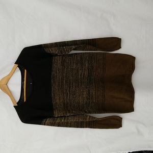Soyaconcept sweater glitter black pullover light weight raglan sleeves Medium
